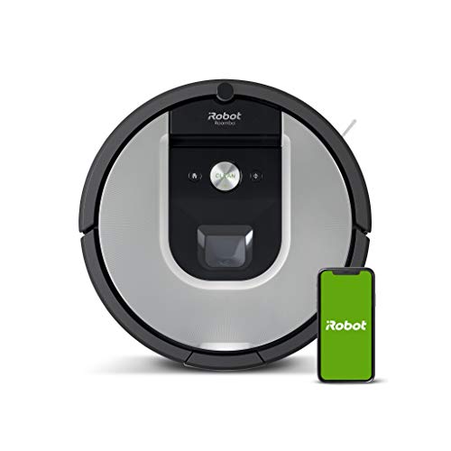 iRobot Roomba 971 Appsteuerbarer Saugroboter/StaubsaugerRoboter mit zwei Gummibürsten,Ideal bei Haustieren,Lädt auf&reinigt weiter,Individuelle Anpassung per App,Sprachassistenten-kompatibel,35W,0.6L*
